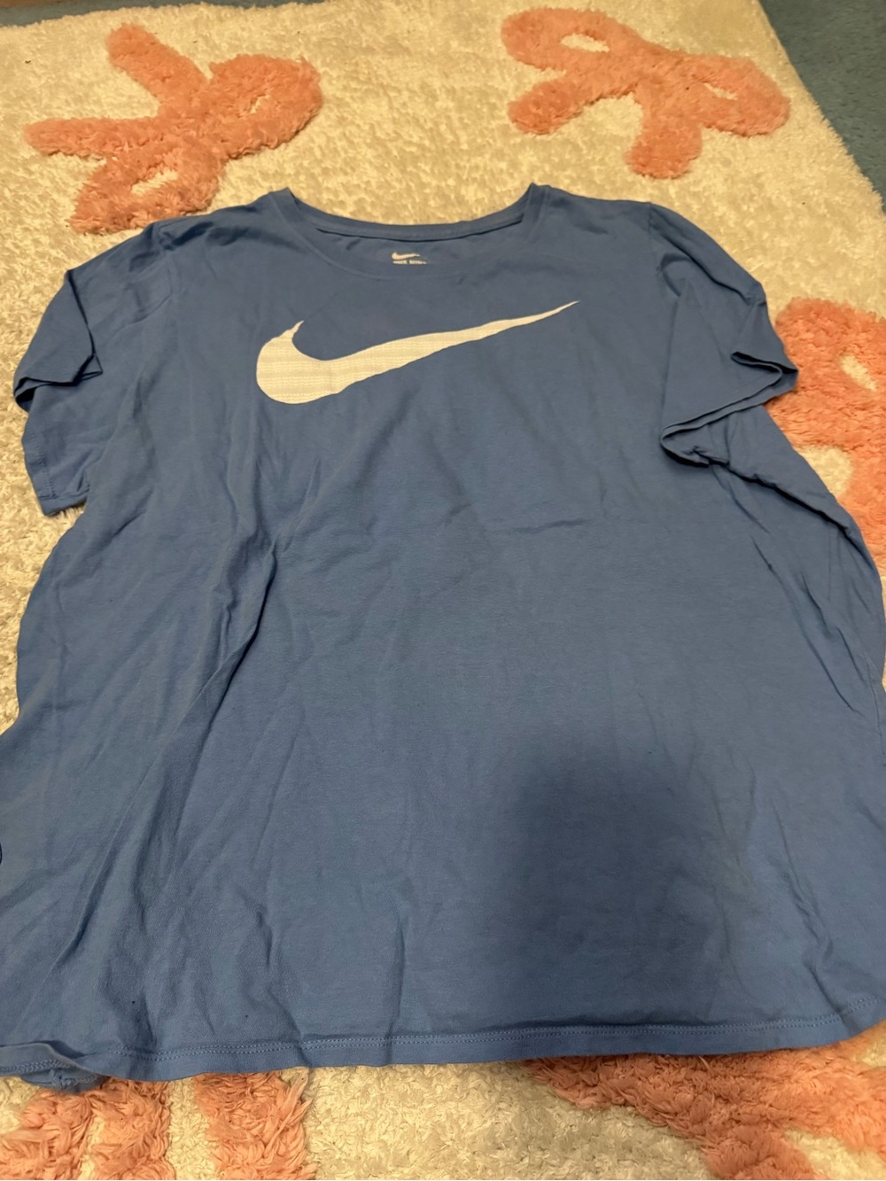 Nike Blue Short Sleeve Tee with White Swoosh